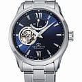Orient Orient Star RE-AT0001L  RE-AT0001L механические мужские часы синий циферблат, браслет нержавеющая сталь — вид спереди