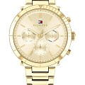 Tommy Hilfiger Tommy Hilfiger Multifunction 1782350  1782350 кварцевые женские часы золотой циферблат, браслет нержавеющая сталь — вид спереди