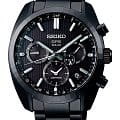 Seiko Seiko Astron GPS Solar SSH023J1  SSH023J1 кварцевые мужские часы  черный циферблат, браслет сталь c pvd покрытием — вид спереди