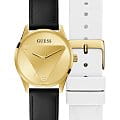 Guess Guess Trend GW0642L1  GW0642L1 кварцевые женские часы золотой циферблат, браслет кожаный — вид спереди