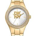 DKNY DKNY Parsons Glitz DK1L025M0045  DK1L025M0045 кварцевые женские часы серебристый циферблат, браслет нержавеющая сталь с ip-покрытием — вид спереди