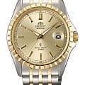 Orient Orient SER20001G  SER20001G механические мужские часы золотой циферблат, браслет сталь c pvd покрытием — вид спереди