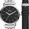 Fossil Fossil Georgia  BQ2466SET  BQ2466SET кварцевые мужские часы черный циферблат, браслет нержавеющая сталь — вид спереди