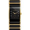 Rado Rado Integral R20788752  R20788752 кварцевые женские часы черный циферблат, браслет сталь + pvd + керамика — вид спереди