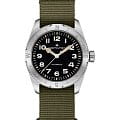 Hamilton Hamilton Khaki Field Expedition Auto H70225931  H70225931 механические женские часы черный циферблат, браслет тканевый — вид спереди