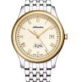 Adriatica Adriatica A1025.2161Q  A1025.2161Q кварцевые мужские часы  золотой циферблат, браслет нержавеющая сталь — вид спереди