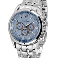 Jacques Lemans Jacques Lemans 1-1117UN  1-1117UN кварцевые мужские часы голубой циферблат, браслет  — вид спереди