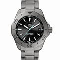 TAG Heuer TAG Heuer Aquaracer Professional Solargraph 200 WBP1180.BF0000  WBP1180.BF0000 кварцевые мужские часы черный циферблат, браслет титановый — вид спереди