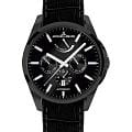 Jacques Lemans Jacques Lemans Derby 1-2204i  1-2204i механические мужские часы черный циферблат, браслет кожаный — вид спереди
