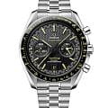 Omega Omega Speedmaster Super Racing 329.30.44.51.01.003  32930445101003 механические мужские часы черный циферблат, браслет нержавеющая сталь — вид спереди