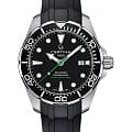Certina Certina DS Action Diver Powermatic 80 C032.407.17.051.00 DS Action C0324071705100 механические мужские часы черный циферблат, браслет каучук — вид спереди