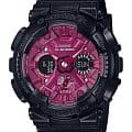Casio Casio G-Shock GMA-S120RB-1ADR (GMA-S120RB-1a)  GMA-S120RB-1ADR электронные женские часы розовый циферблат, браслет пластик — вид спереди