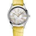 Omega Omega De Ville Mini Tresor 428.18.36.60.02.002   42818366002002 кварцевые женские часы серебристый циферблат, браслет кожаный — вид спереди