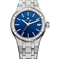 Maurice Lacroix Maurice Lacroix Aikon Quartz AI1106-SS002-430-1  AI1106-SS002-430-1 кварцевые женские часы синий циферблат, браслет нержавеющая сталь — вид спереди