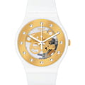 Swatch Swatch New Gent Lacquered SUOZ148  SUOZ148 кварцевые женские часы золотой циферблат, браслет силикон — вид спереди