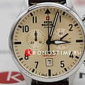 Swiss Military by Chrono Swiss Military by Chrono Vintage Chronograph SM34098.09 кварцевые мужские часы часы крупный план бежевый циферблата