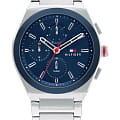 Tommy Hilfiger Tommy Hilfiger Multifunction 1791896  1791896 кварцевые мужские часы синий циферблат, браслет нержавеющая сталь — вид спереди
