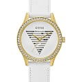 Guess Guess GW0596L1  GW0596L1 кварцевые женские часы  белый циферблат, браслет кожаный — вид спереди