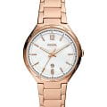 Fossil Fossil Georgia  BQ3739  BQ3739 кварцевые женские часы перламутровый циферблат, браслет сталь с ip покрытием — вид спереди
