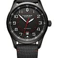 Victorinox Victorinox 241720  241720 механические мужские часы черный циферблат, браслет кожа + нейлон — вид спереди