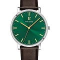 Pierre Lannier Pierre Lannier Echo 217G174  217G174 кварцевые мужские часы зеленый циферблат, браслет кожаный — вид спереди