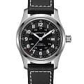 Hamilton Hamilton Khaki Field Auto 42 mm H70605733  H70605733 механические мужские часы черный циферблат, браслет кожаный — вид спереди