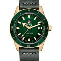 Rado Rado Captain Cook Automatic Bronze R32504315 Automatic R32504315 механические мужские часы зеленый циферблат, браслет кожаный — вид спереди