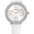 Swarovski Swarovski 5484070  5484070 кварцевые женские часы белый циферблат, браслет кожа + текстиль — вид спереди