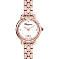 Salvatore Ferragamo Salvatore Ferragamo chic SFHT00820  SFHT00820 кварцевые женские часы белый циферблат, браслет сталь с ip покрытием — вид спереди