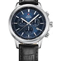 Swiss Military by Chrono Swiss Military by Chrono SM34052.11  SM34052.11 кварцевые мужские часы синий циферблат, браслет кожаный — вид спереди