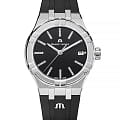 Maurice Lacroix Maurice Lacroix Aikon Quartz AI1106-SS000-350-2  AI1106-SS000-350-2 кварцевые женские часы черный циферблат, браслет каучук — вид спереди