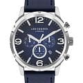 Lee Cooper Lee Cooper LC07671.359  LC07671.359 кварцевые мужские часы синий циферблат, браслет кожаный — вид спереди