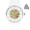 Swatch Swatch New Gent Bioceramic Swatch Pay! SO32W105-5300  SO32W105-5300 кварцевые мужские часы прозрачный циферблат, браслет биоматериал — вид спереди