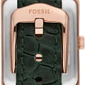 Fossil Fossil Raquel ES5366 кварцевые женские часы часы крупный план зеленый циферблата