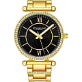 Stuhrling Stuhrling Aria 3905.4  3905.4 кварцевые женские часы  черный циферблат, браслет нержавеющая сталь с pvd-покрытием — вид спереди