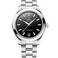 Omega Omega Seamaster Aqua Terra 220.10.30.20.01.001 Aqua Terra 22010302001001 механические женские часы  черный циферблат, браслет нержавеющая сталь — вид спереди