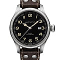 Hamilton Hamilton Khaki Field Pioneer Auto H60515533  H60515533 механические мужские часы черный циферблат, браслет кожаный — вид спереди