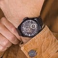Wainer Wainer Masters Edition WA.25511-D механические мужские часы часы крупный план черный циферблата