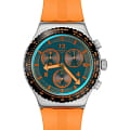 Swatch Swatch I New Chrono YVS529  YVS529 кварцевые мужские часы черный циферблат, браслет резина — вид спереди