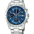 Seiko Seiko Spirit Chronograph SBTQ071  SBTQ071 кварцевые мужские часы синий циферблат, браслет нержавеющая сталь — вид спереди