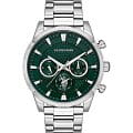 U.S. Polo Assn. U.S. Polo Assn Crossing USPA1055-03  USPA1055-03 кварцевые мужские часы зеленый циферблат, браслет нержавеющая сталь — вид спереди