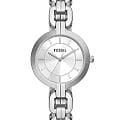 Fossil Fossil Kerrigan BQ3945  BQ3945 кварцевые женские часы серебристый циферблат, браслет нержавеющая сталь — вид спереди
