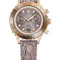 Swarovski Swarovski Octea Chrono 5671153  5671153 кварцевые женские часы коричневый циферблат, браслет кожаный — вид спереди