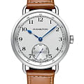 Hamilton Hamilton Khaki Navy Pioneer Mechanical H78719553  H78719553 механические мужские часы серебристый циферблат, браслет кожаный — вид спереди