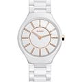 Rado Rado True Thinline R27958702  R27958702 кварцевые женские часы белый циферблат, браслет высокотехнологичная керамика — вид спереди