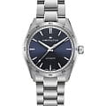 Hamilton Hamilton Jazzmaster Performer Auto H36215140  H36215140 механические мужские часы синий циферблат, браслет нержавеющая сталь — вид спереди