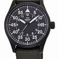 Orient Orient Sporty RA-AC0H02N1  RA-AC0H02N1 механические мужские часы черный циферблат, браслет нейлон — вид спереди