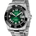 Epos Epos Diver 3504.131.80.33.90  3504.131.80.33.90 механические мужские часы зеленый циферблат, браслет титановый — вид спереди
