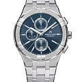Maurice Lacroix Maurice Lacroix Aikon Quartz Chronograph AI1118-SS002-430-1  AI1118-SS002-430-1 кварцевые мужские часы синий циферблат, браслет нержавеющая сталь — вид спереди