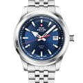 Swiss Military by Chrono Swiss Military by Chrono SM34094.03  SM34094.03 кварцевые мужские часы синий циферблат, браслет нержавеющая сталь — вид спереди